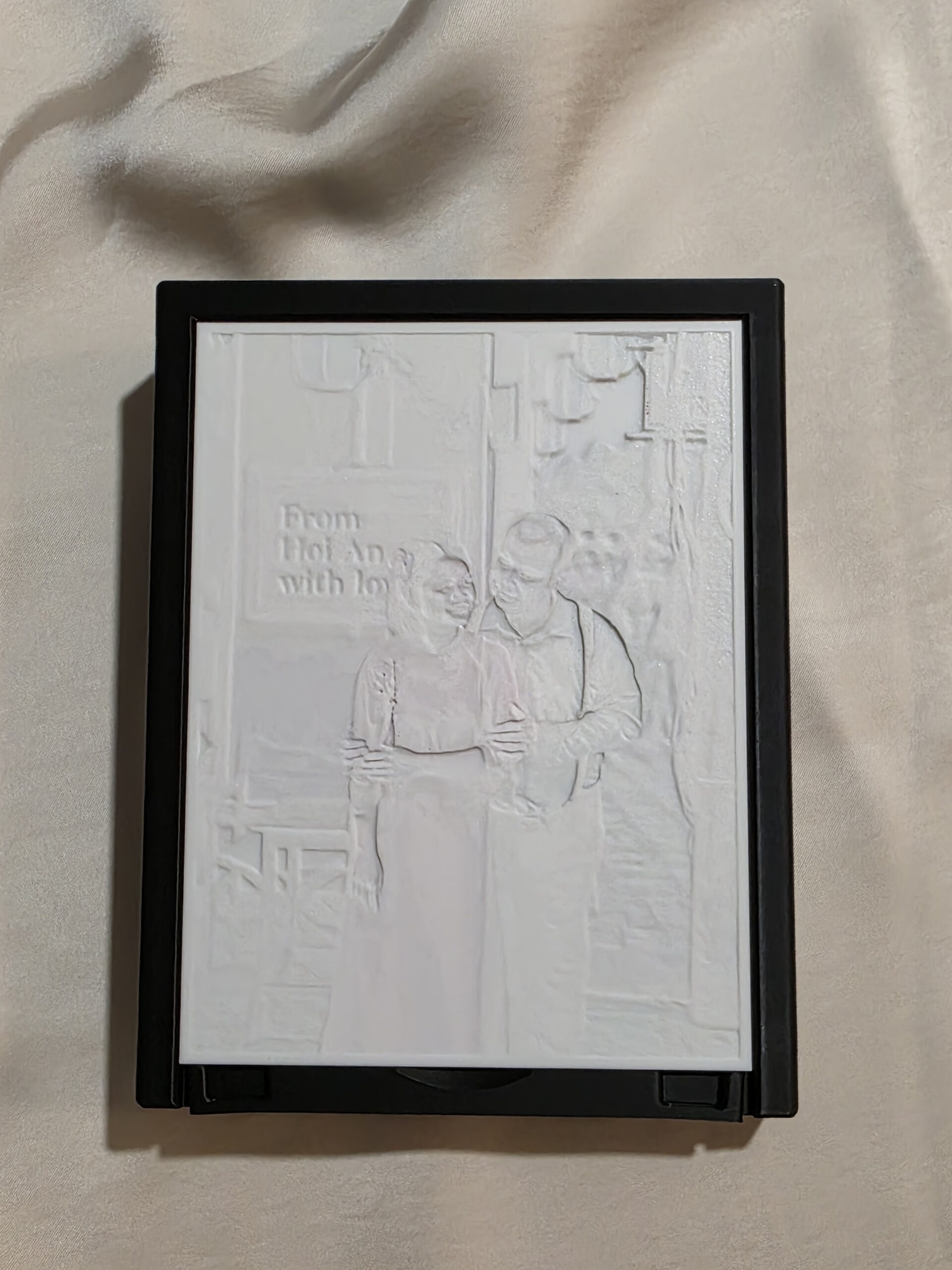 gepersonaliseerde kleurenlithografie met verlichte fotolijst - Afbeelding 3